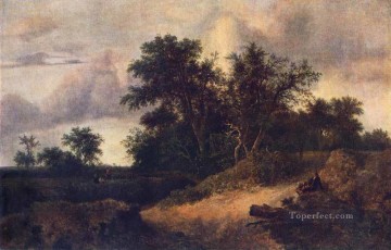 Paisaje con una casa en el bosque bosque de Jacob Isaakszoon van Ruisdael Pinturas al óleo
